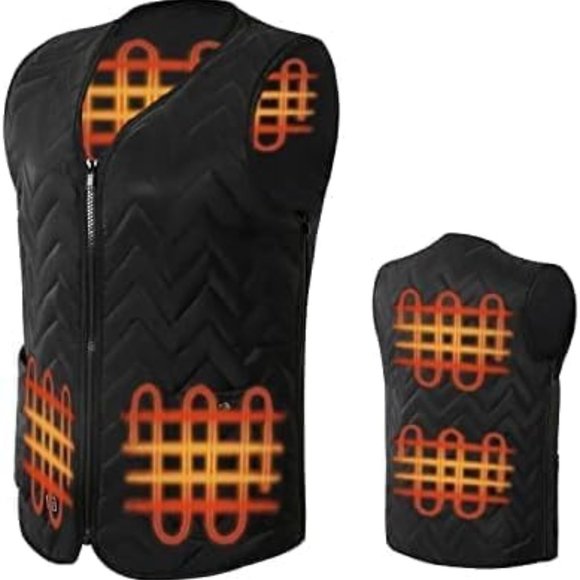 O-SEN Accessories - O-SEN Heated Vest for Women Men (Battery not include) One Size Dark Black